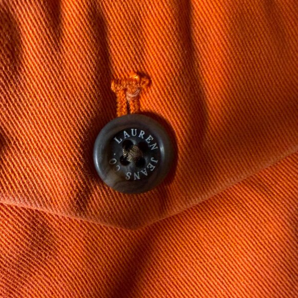 LRL Lauren Jeans Co. Orange Shorts Size 10 - Picture 4 of 8